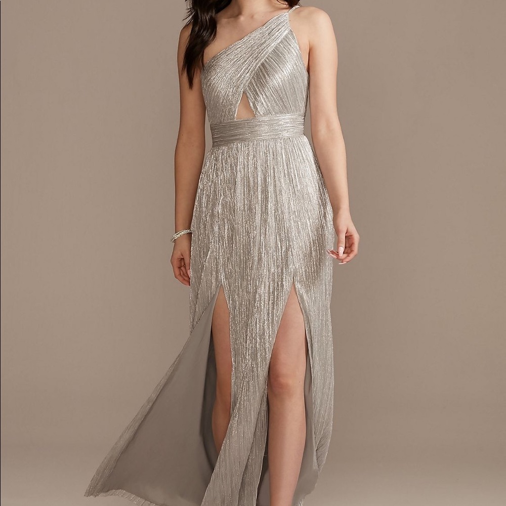 Metallic evening gown